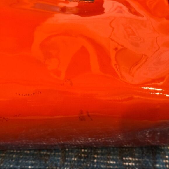 Prada Vintage Maroon Patent Leather Bag Authentic Logo Shoulder Purse Italy - Picture 16 of 16